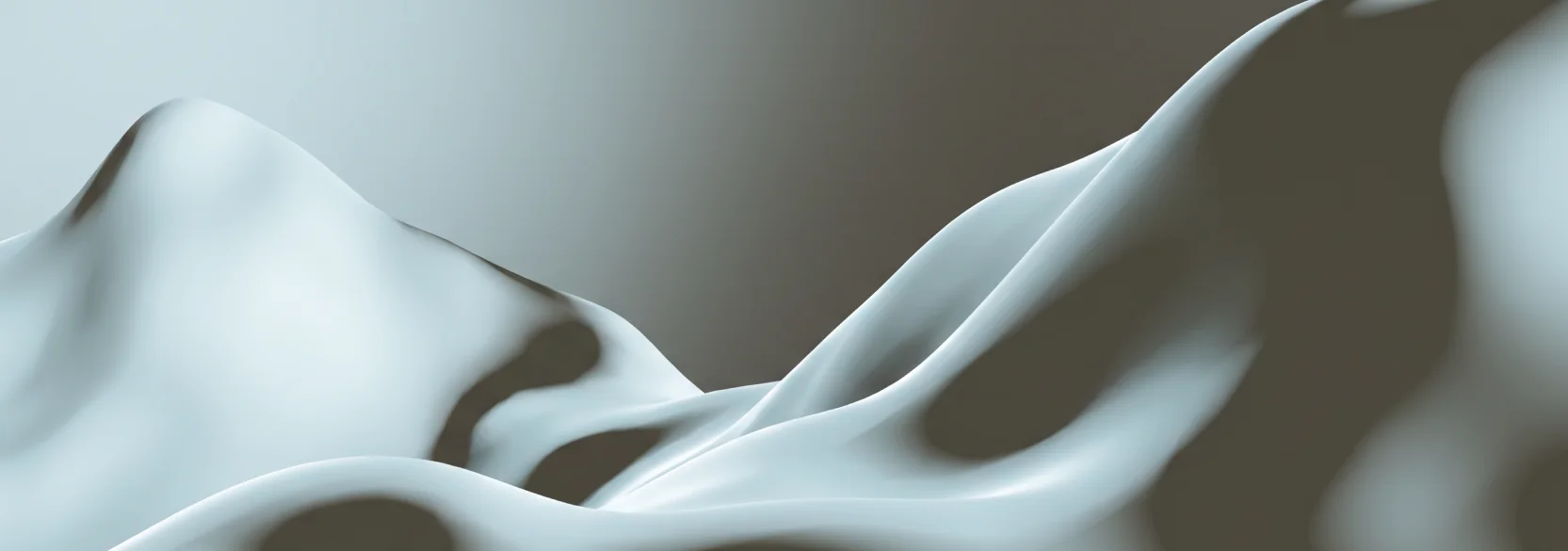 Mobile Eye-Tracking Laboratory ‘GazeLab’ Abstract 3D illustration featuring smooth, flowing light blue and grey surfaces with soft curves and folds.